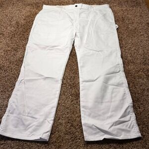 Dickies Mens White Painter Relaxed Fit Flex Utility Carpenter Pants 42X30